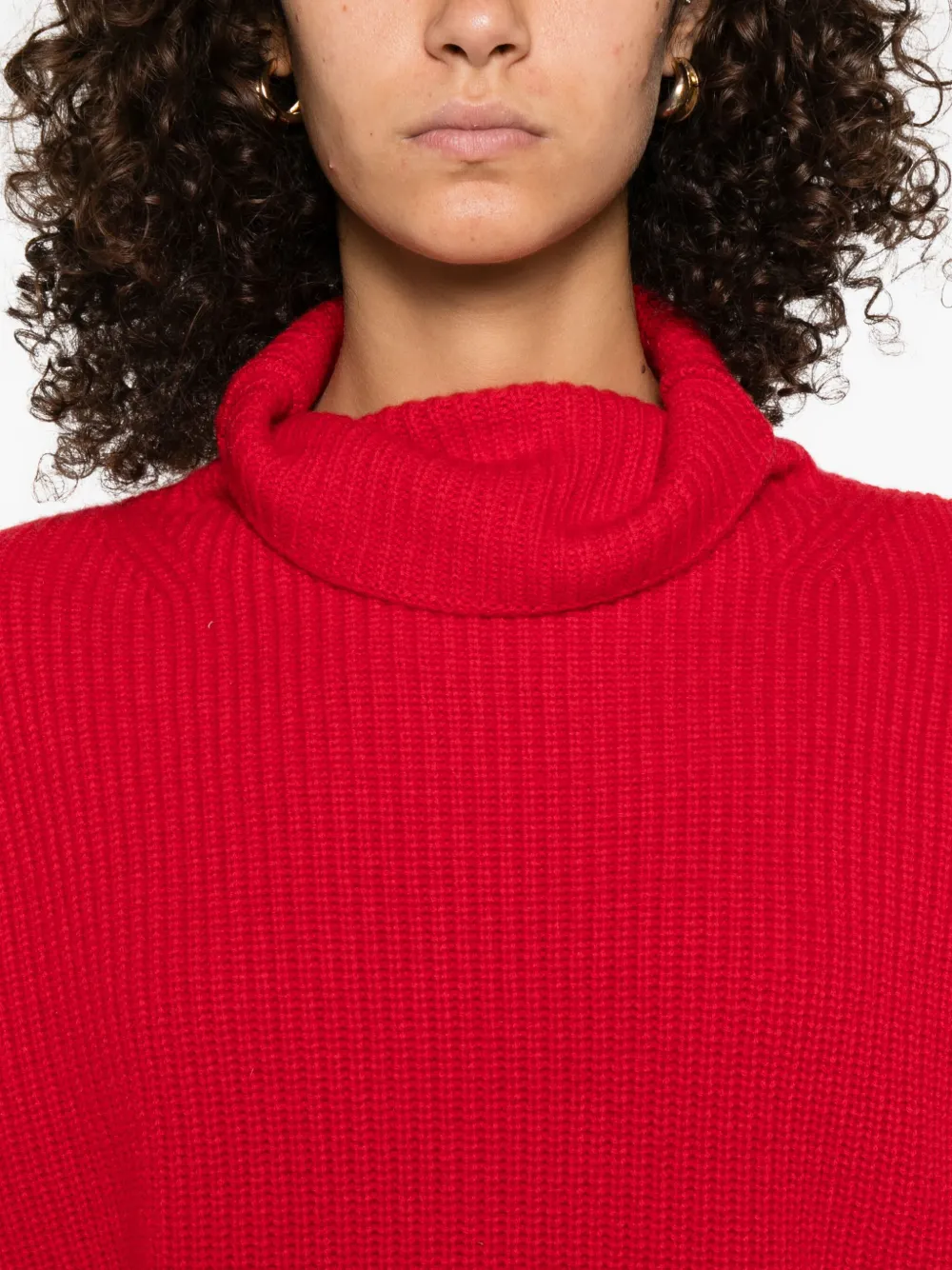 ISABEL MARANT Geribbelde coltrui Rood