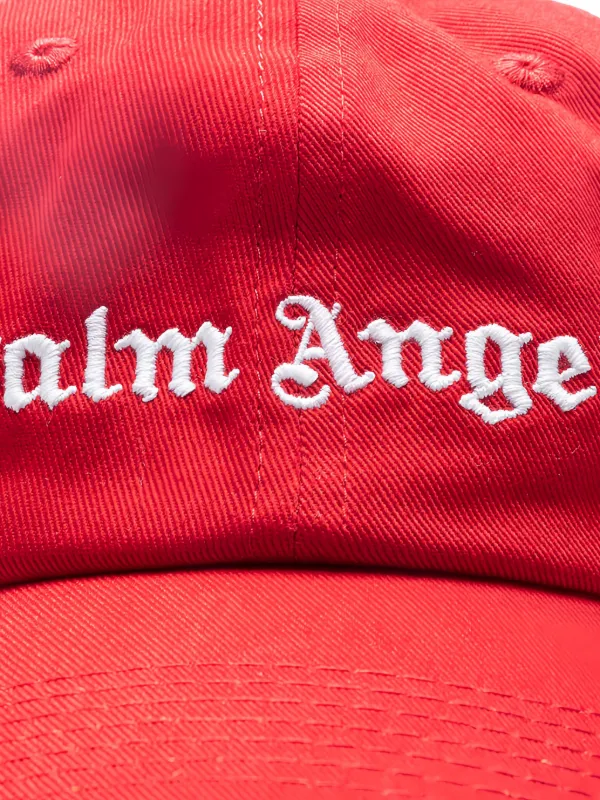 【関税&送料込】Palm Angels Hat New Authentic Palm Angels Men Unisex Red Hat Cap Logo Front