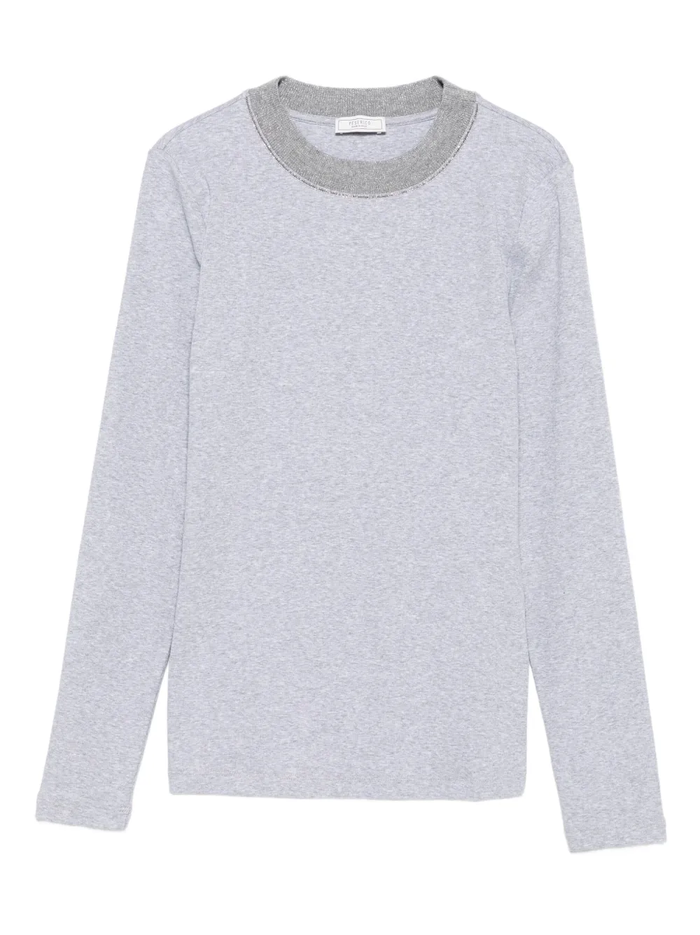 embellished-neck sweatshirt
