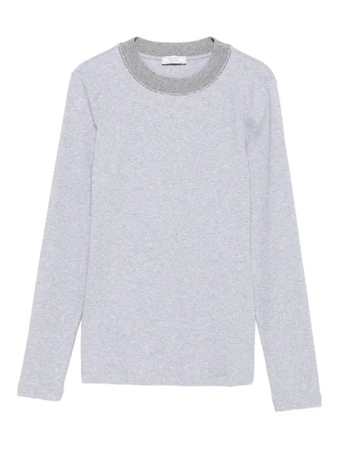 Peserico embellished-neck sweatshirt