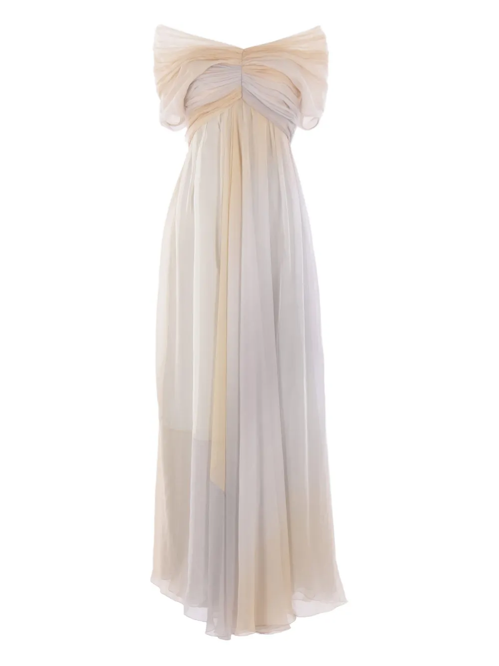 Alberta Ferretti draped gradient-effect dress Grijs