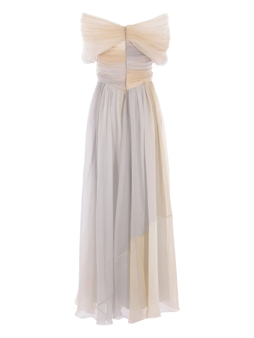 Alberta Ferretti draped gradient-effect dress Grijs