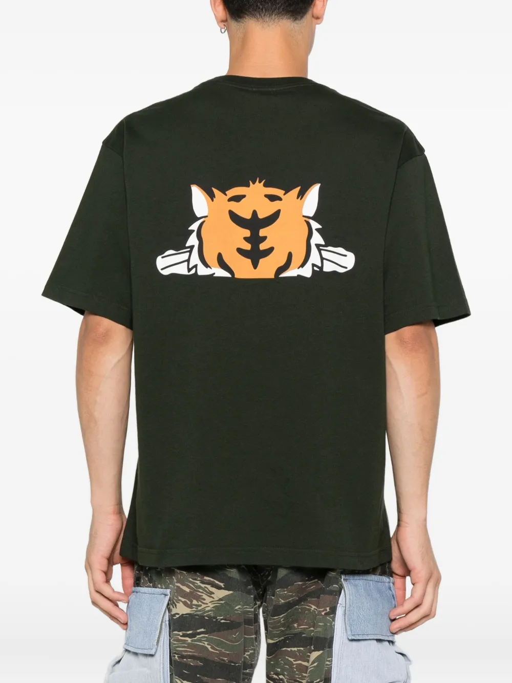 Kenzo tiger-graphic t-shirt Groen