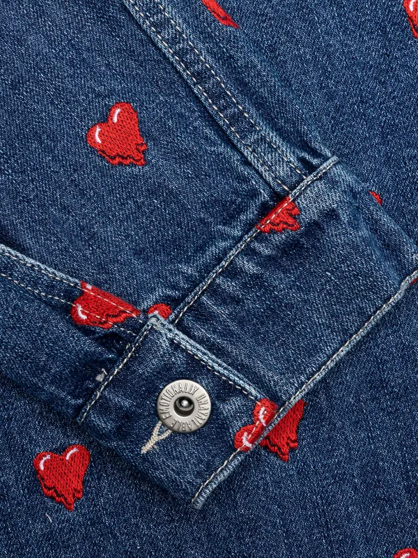 Emotionally Unavailable ハートパターン デニムジャケット | FARFETCH JP
