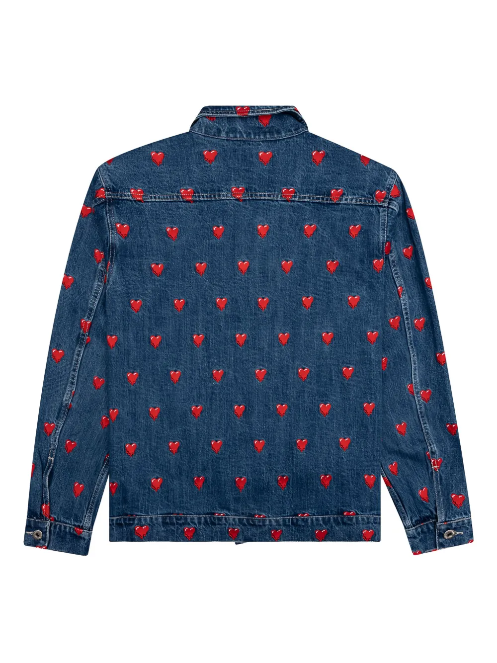 Emotionally Unavailable heart-pattern denim jacket | Denim Jackets | Image 2