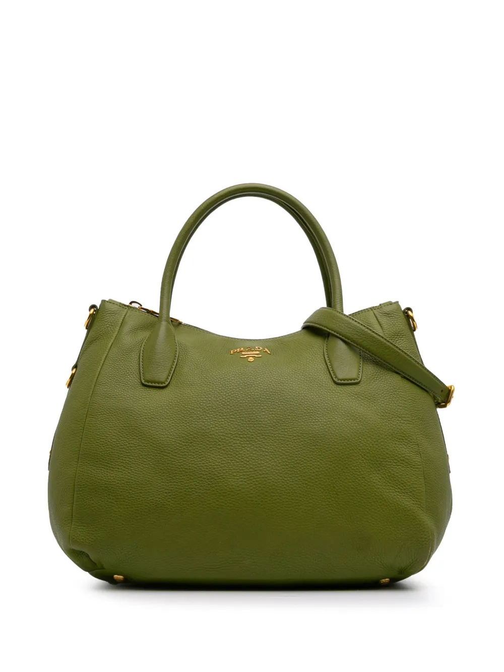 Prada Pre-Owned 2000-2013 Vitello Daino Zip Top Convertible Tote Prada Pre-Owned 2000-2013 Vitello Daino Zip Top Convertible Tote