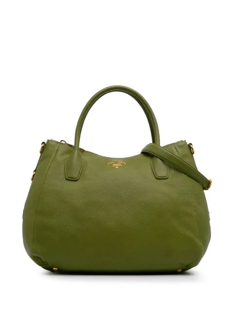 Prada Pre-Owned 2000-2013 Vitello Daino Zip Top Convertible Tote satchel