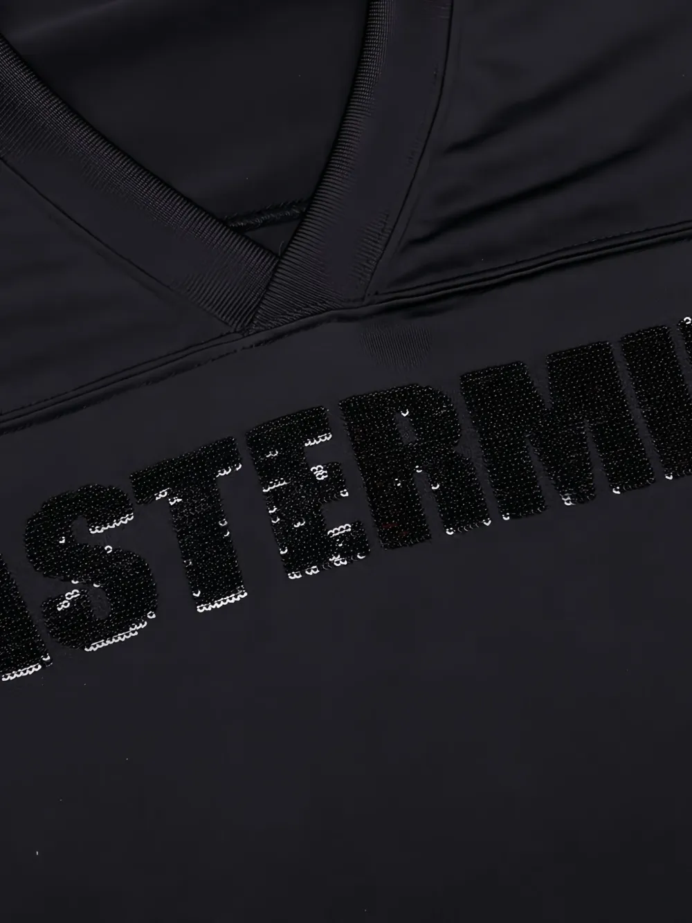 Mastermind World T-shirt met pailletten doodskop Zwart