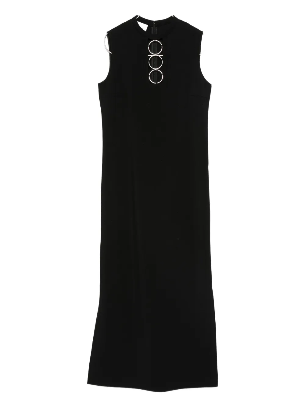 Akris Punto Ring-detail Sleeveless Midi Dress In Black