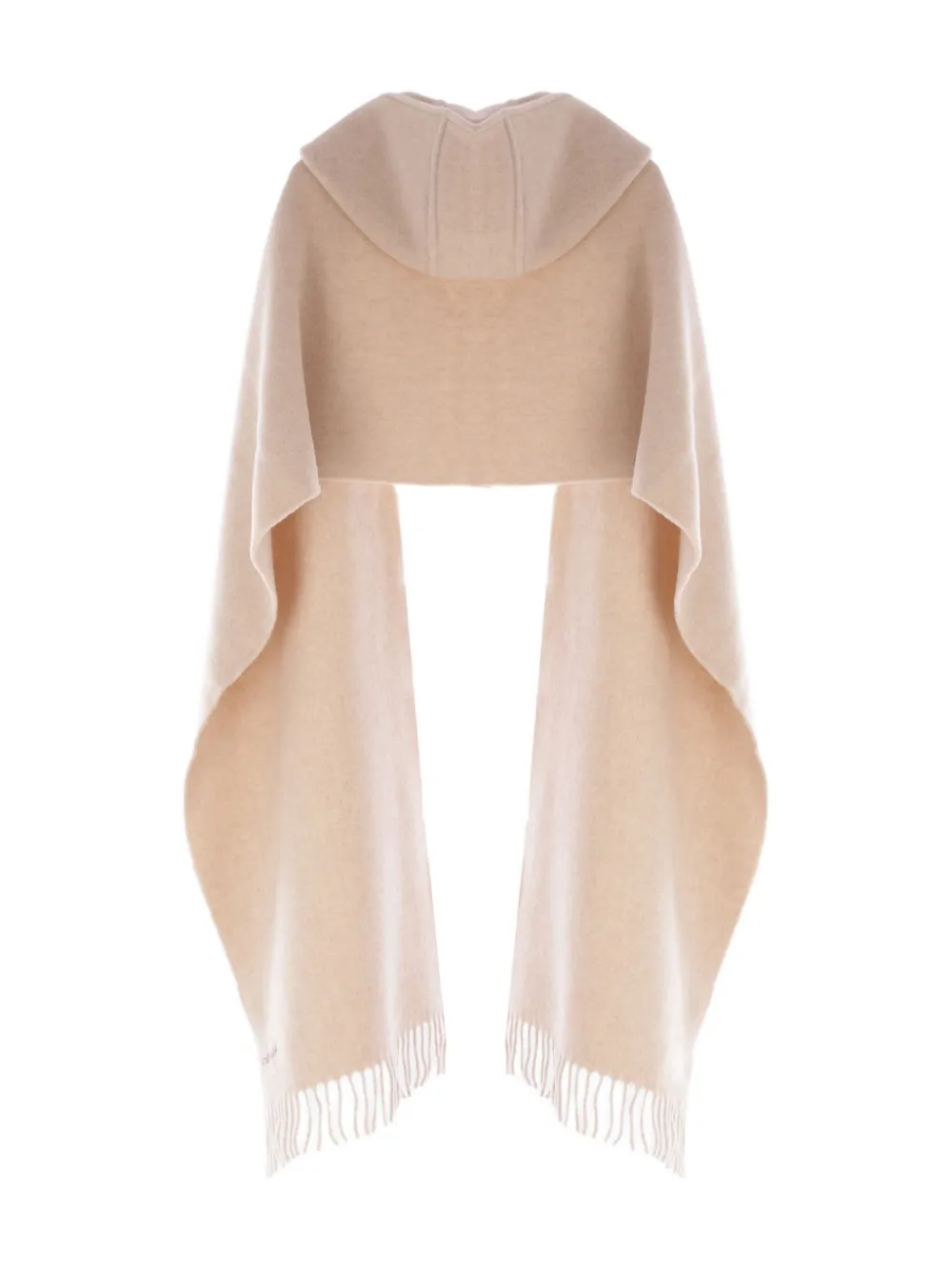 Max Mara hooded fringed scarf - Beige