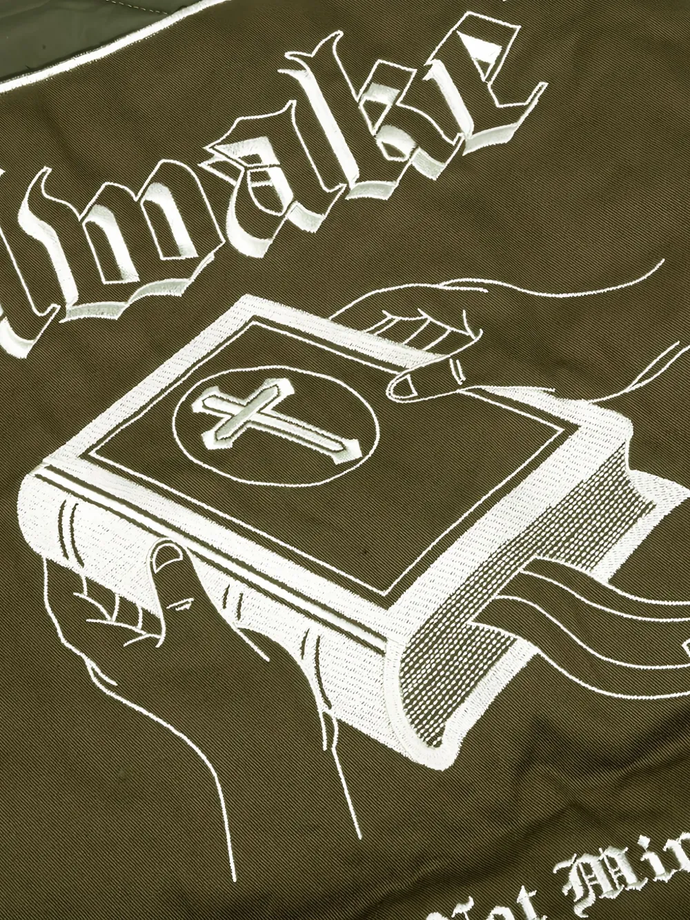 Awake NY Bomberjack met geborduurd logo Groen