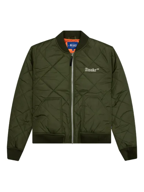 Veste bomber matelassée à logo brodé - Awake NY - Modalova