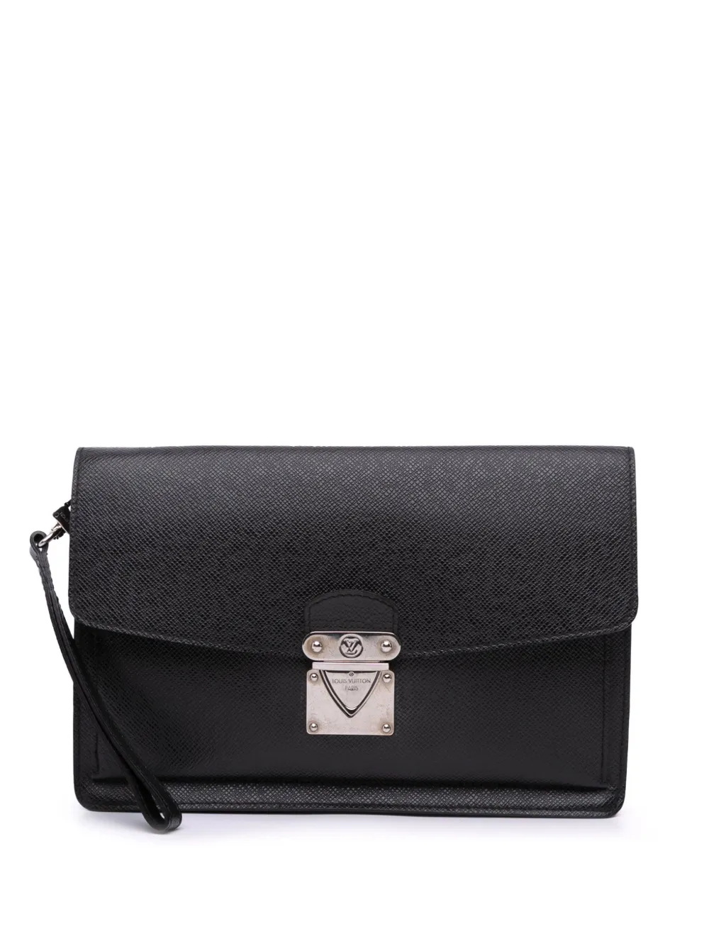 Louis Vuitton Pre-Owned 2012 Taiga Belaia clutch bag - ブラック Louis Vuitton Pre-Owned 2012 Taiga Belaia clutch bag - ブラック