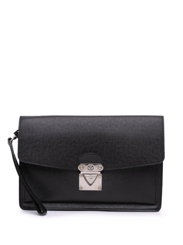 Louis Vuitton Pre-Owned 2012 Taiga Belaia Clutch Bag Black