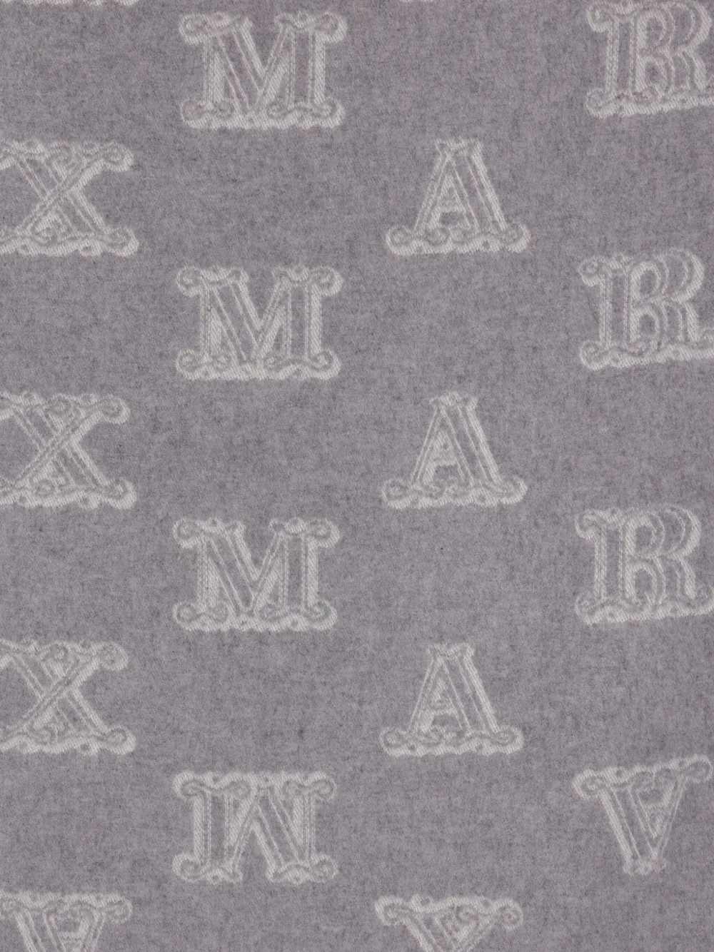 Max Mara Monogram-pattern Cashmere Scarf In Gray