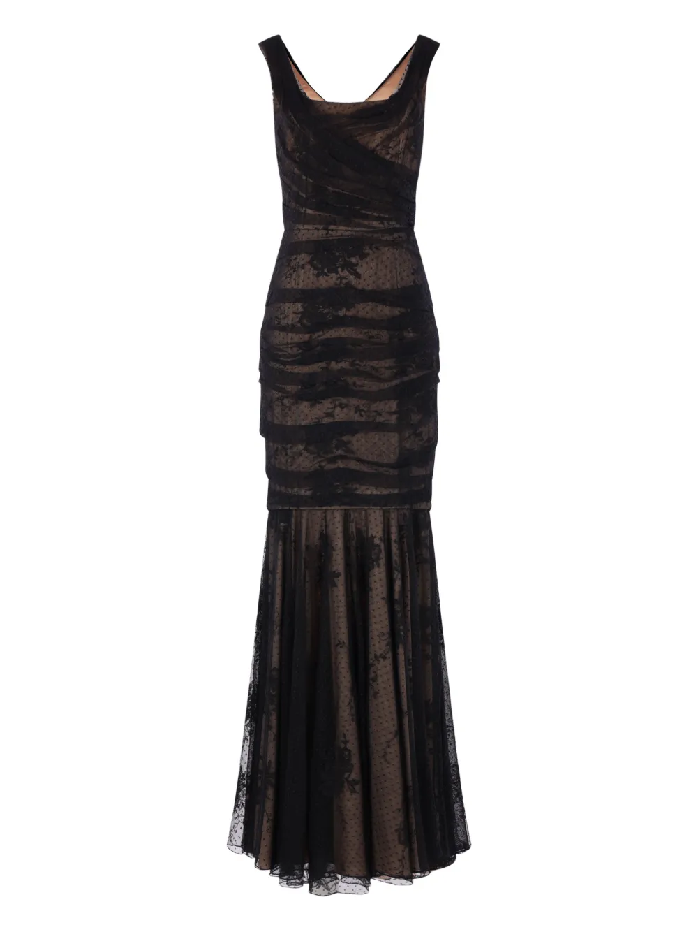 Dolce & Gabbana Lace Maxi Dress In Black