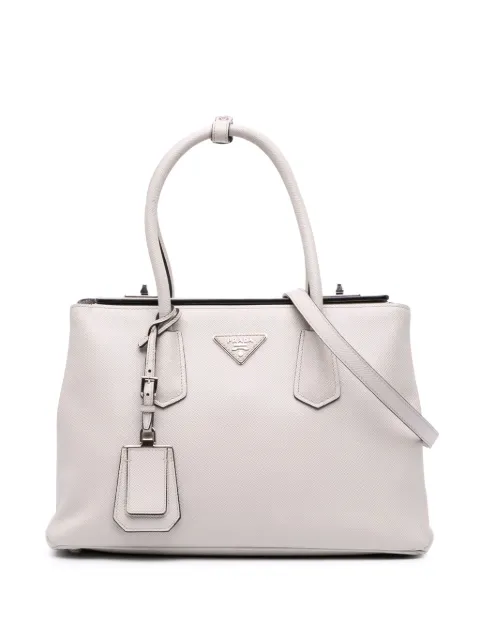 Prada Pre-Owned 2021-2025 Saffiano Cuir Turnlock Twin satchel