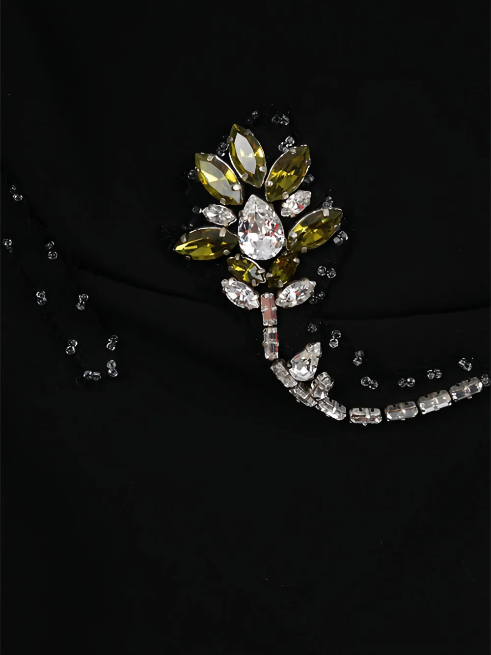 Prada Jewel-embellished Pleated Top In Black