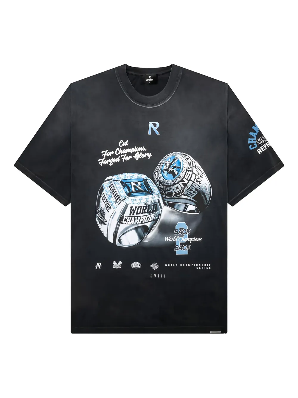 Represent x Feature T-shirt met print Zwart