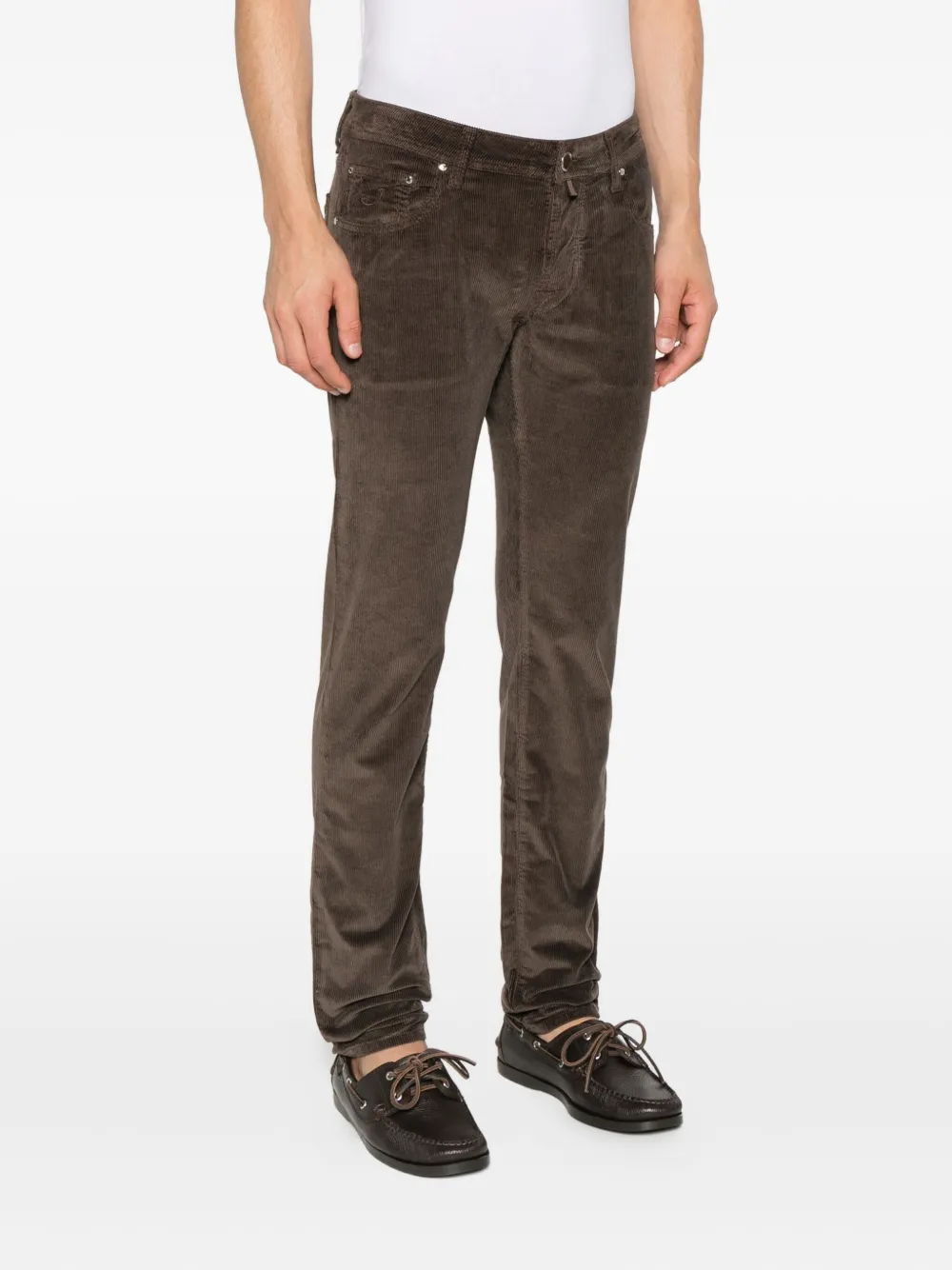 Jacob Cohën Ribfluwelen broek Bruin