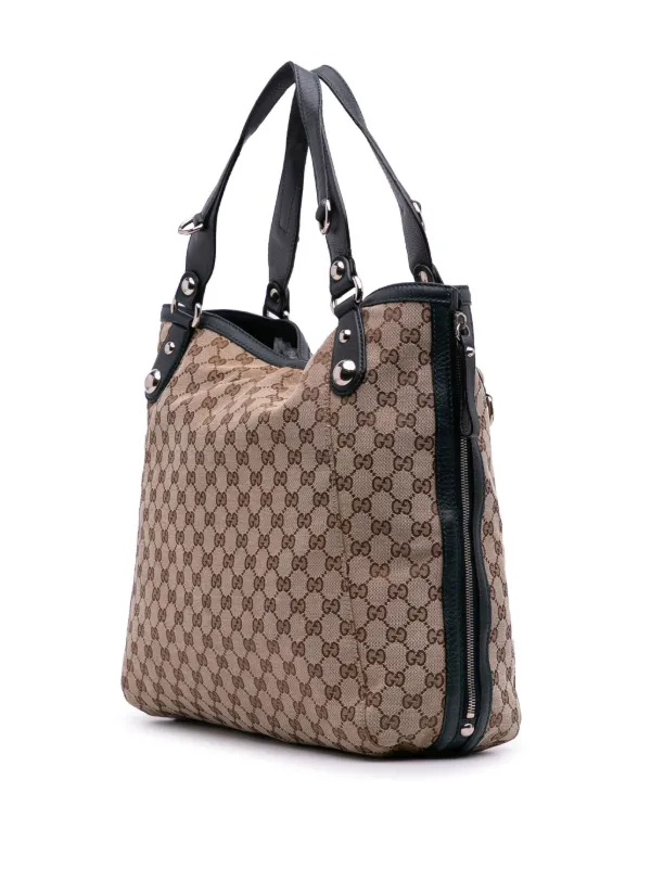 Gucci Pre-Owned 2016-2025 Large GG Canvas Icon Bit Zip Tote Bag