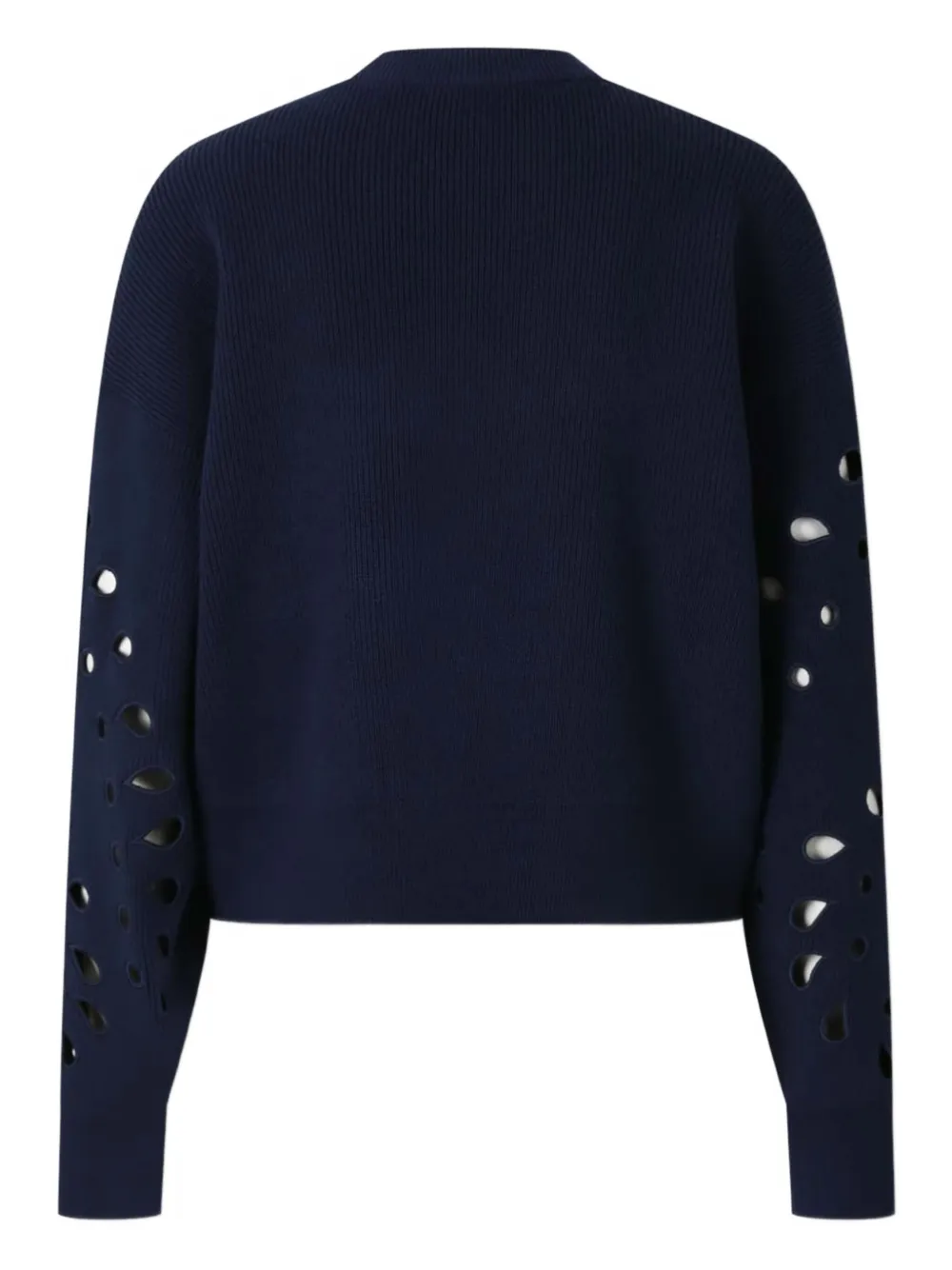 Ulla Johnson Cut-out Ribbed Knit Jumper In Blue