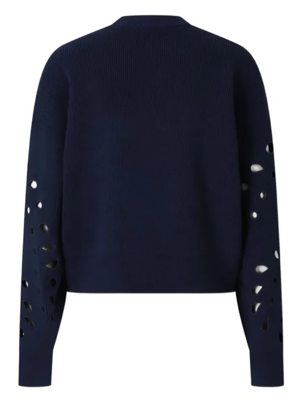 Ulla Johnson cut-out Ribbed Knit Jumper | ブルー | FARFETCH JP