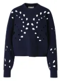 Ulla Johnson cut-out ribbed knit jumper - Blue