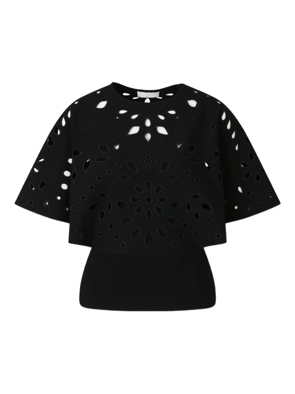 Ulla Johnson cut-out floral top Zwart