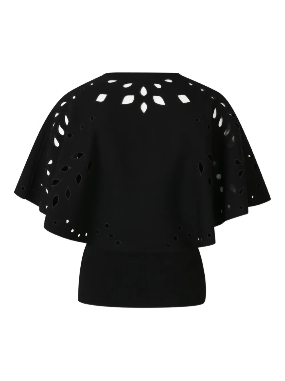 Ulla Johnson cut-out floral top Zwart