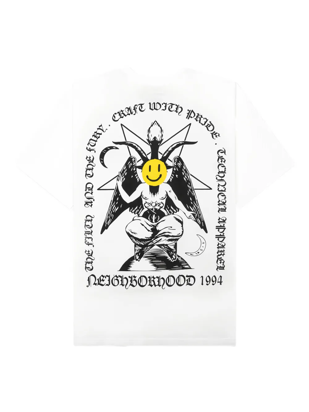 Neighborhood T-shirt met grafische print Wit