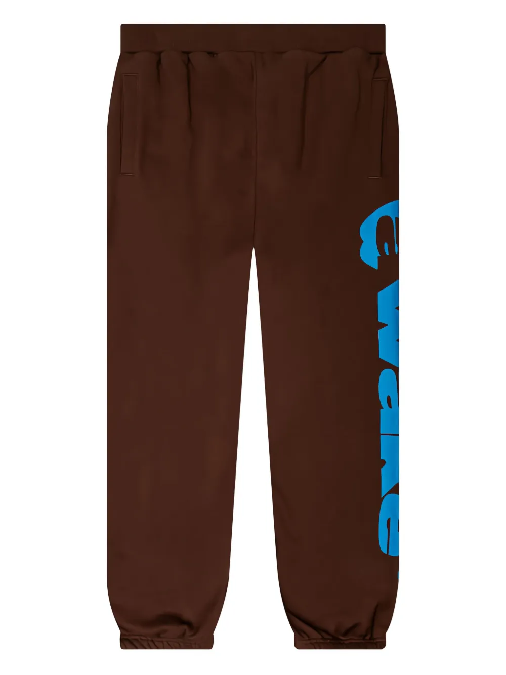 apple-print track pants