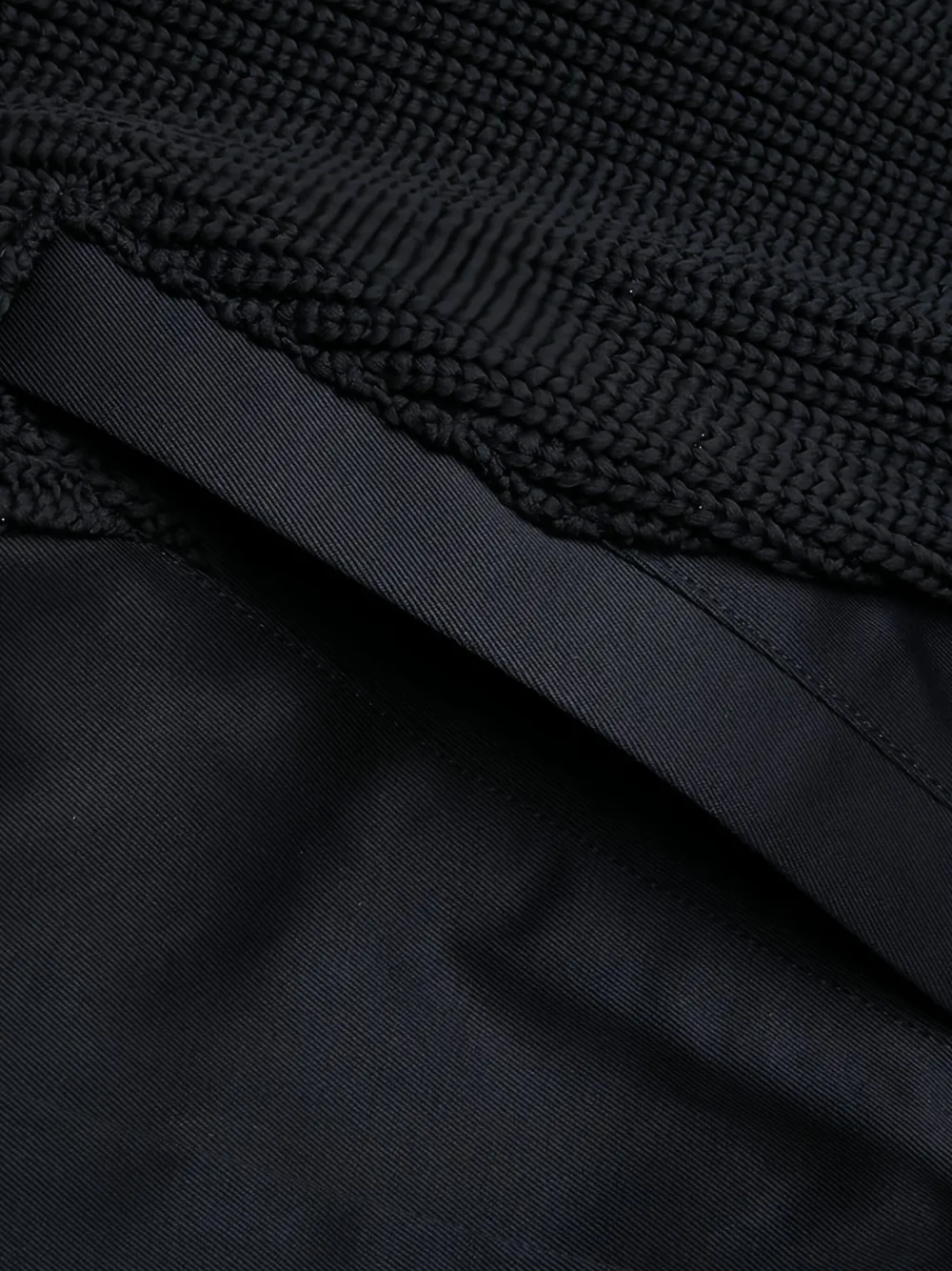 sacai panelled sweatshirt Zwart