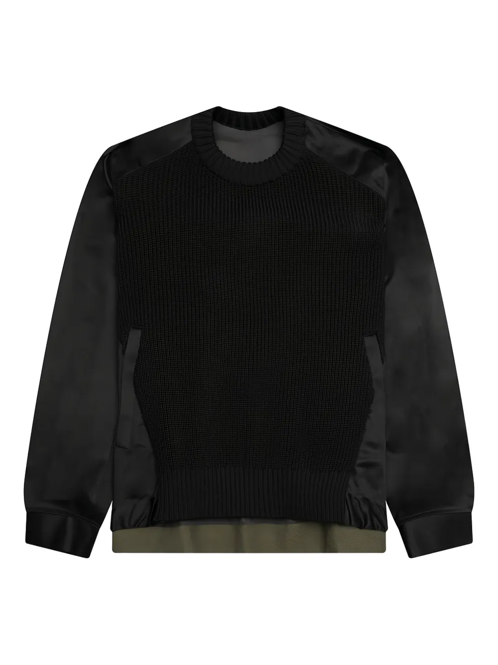 Sacai panelled sweatshirt Zwart