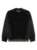 sacai panelled sweatshirt - Black
