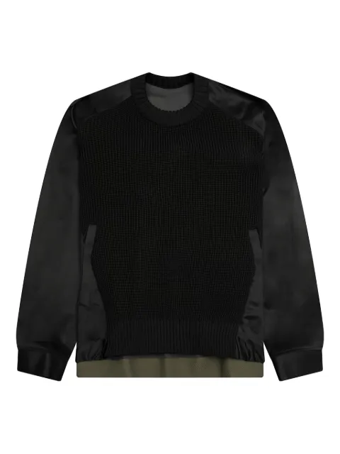 sacai panelled sweatshirt