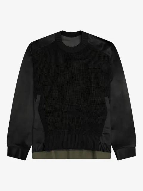 sacai sweat à design superposé