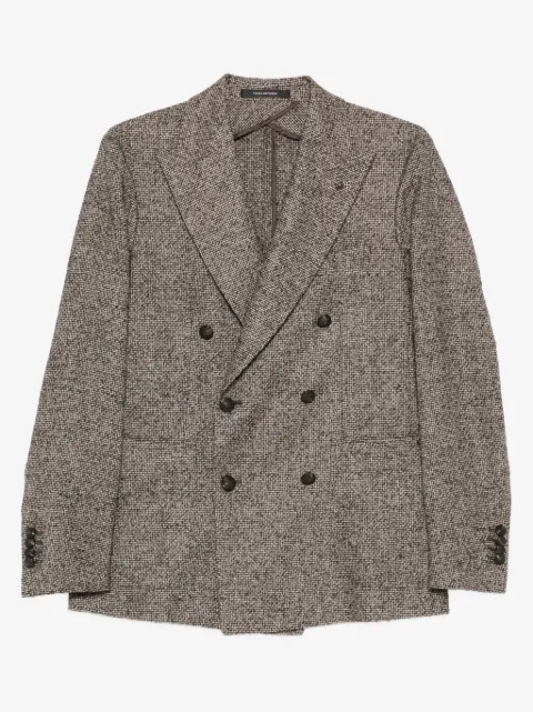 Tagliatore double-breasted textured blazer