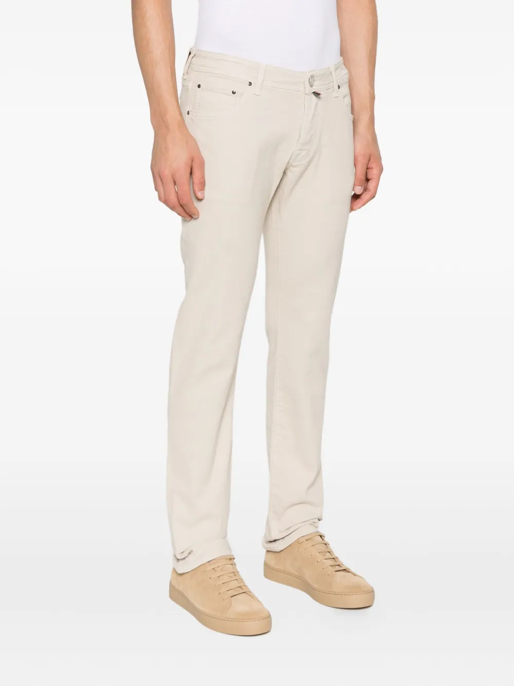 Jacob Cohën Broek met vijf zakken Beige