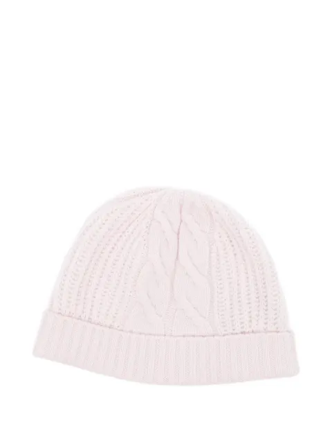 N.Peal cashmere cable-knit beanie