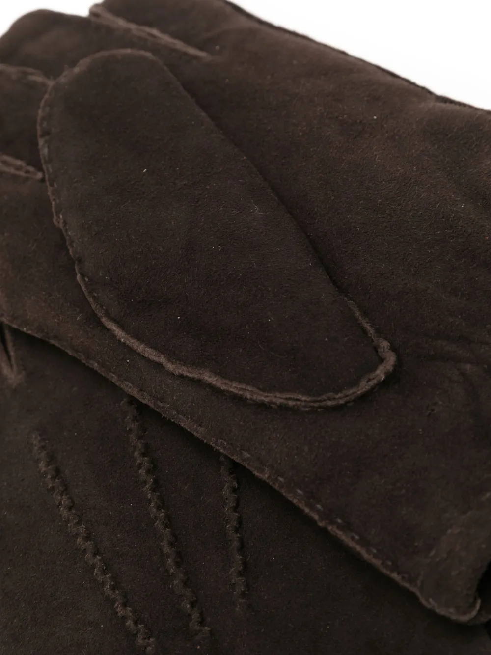 N.Peal Suède handschoenen - Bruin