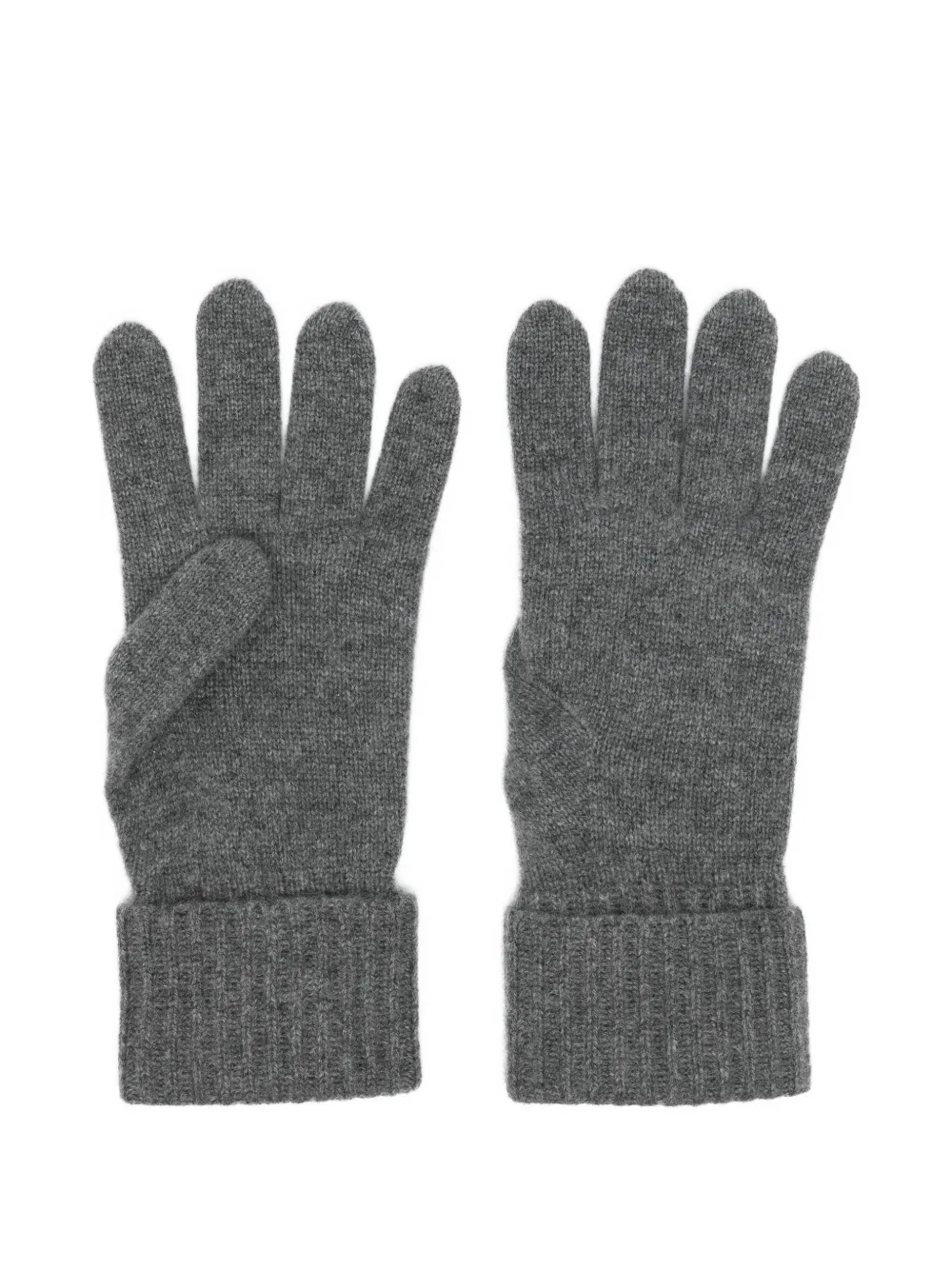 N.Peal cashmere ribbed gloves | Grey | Image 1