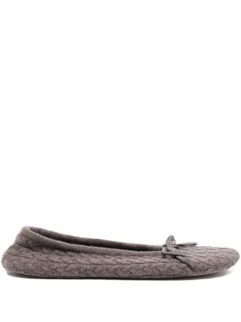 N.Peal cable knit slippers