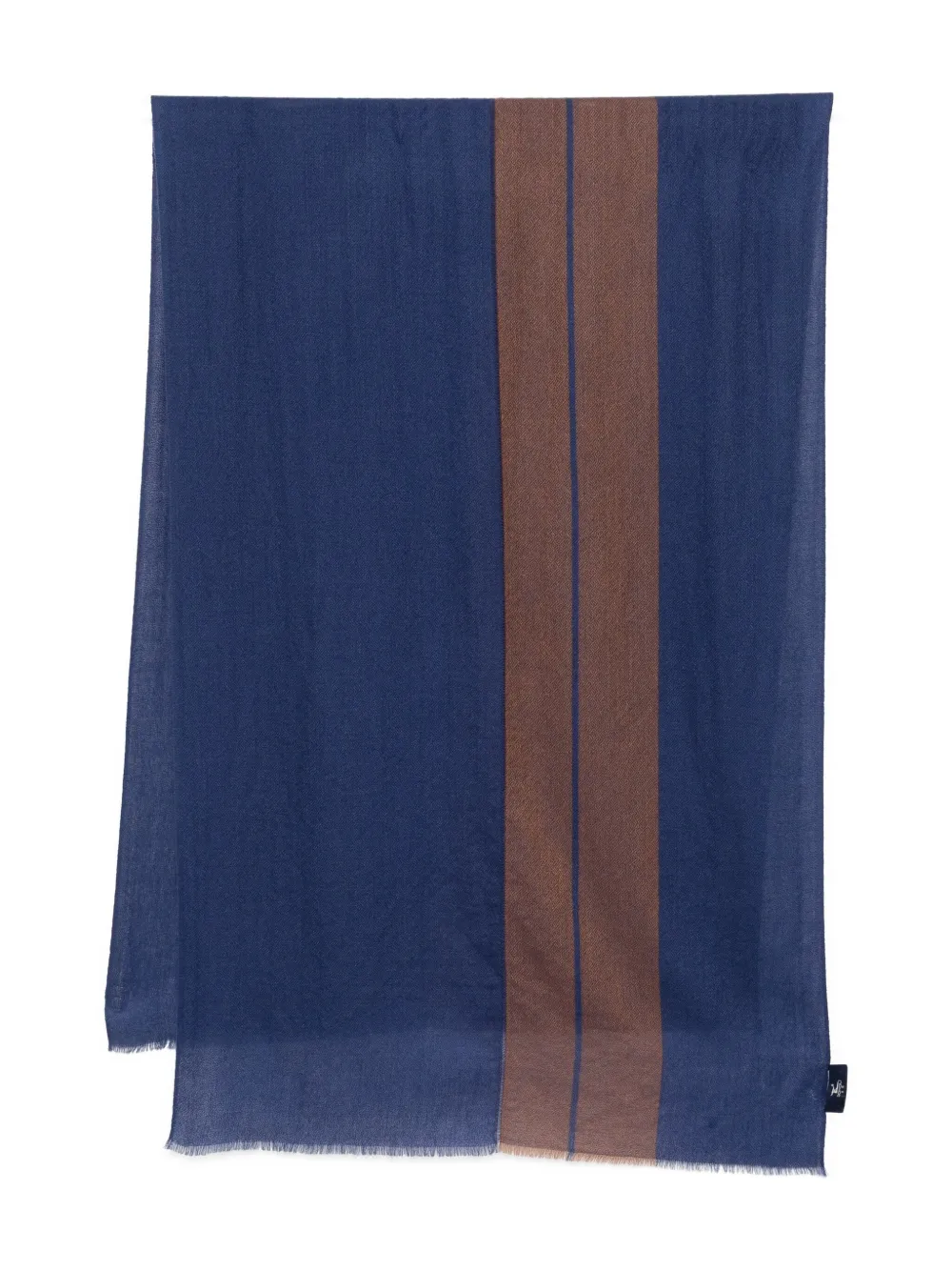 N.Peal geo pashmina スカーフ - ブルー N.Peal geo pashmina スカーフ - ブルー