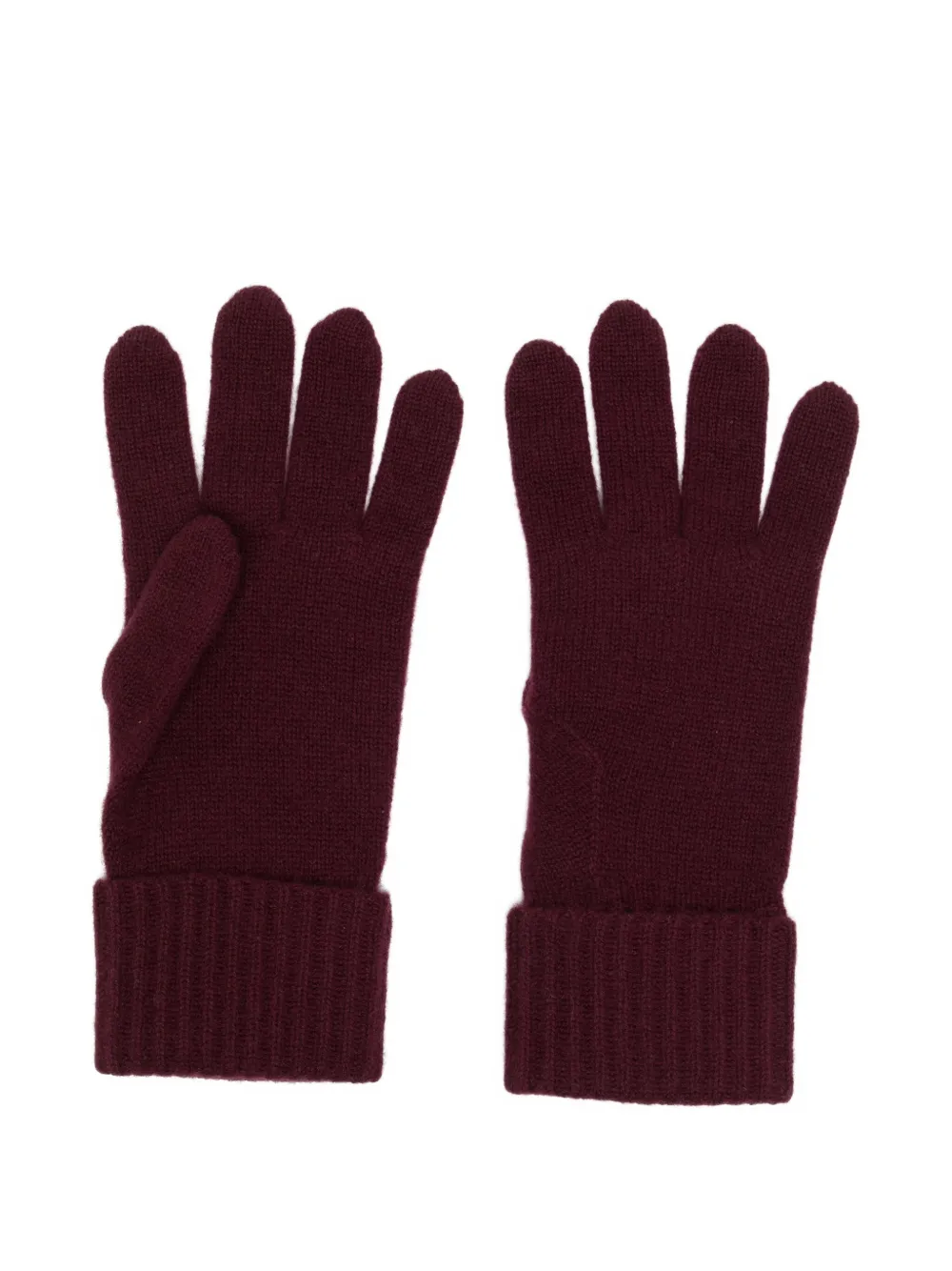 N.Peal cashmere ribbed gloves | Red | Image 1