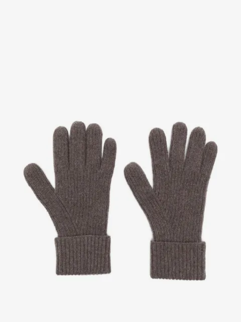 N.Peal cashmere ribbed gloves