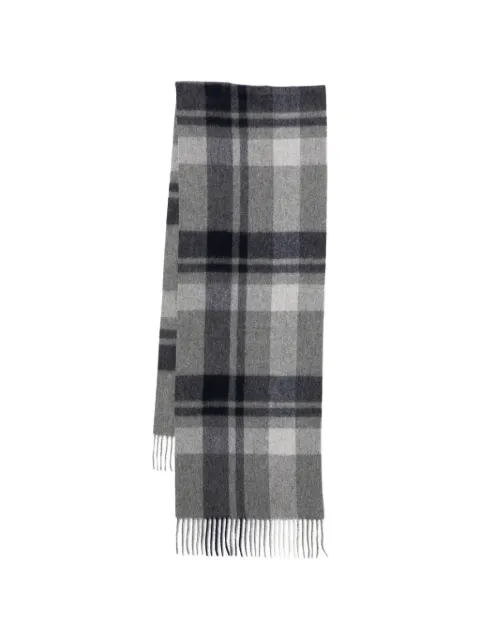 N.Peal checked cashmere scarf