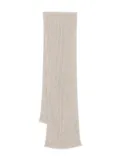 N.Peal short ribbed scarf - Neutrals
