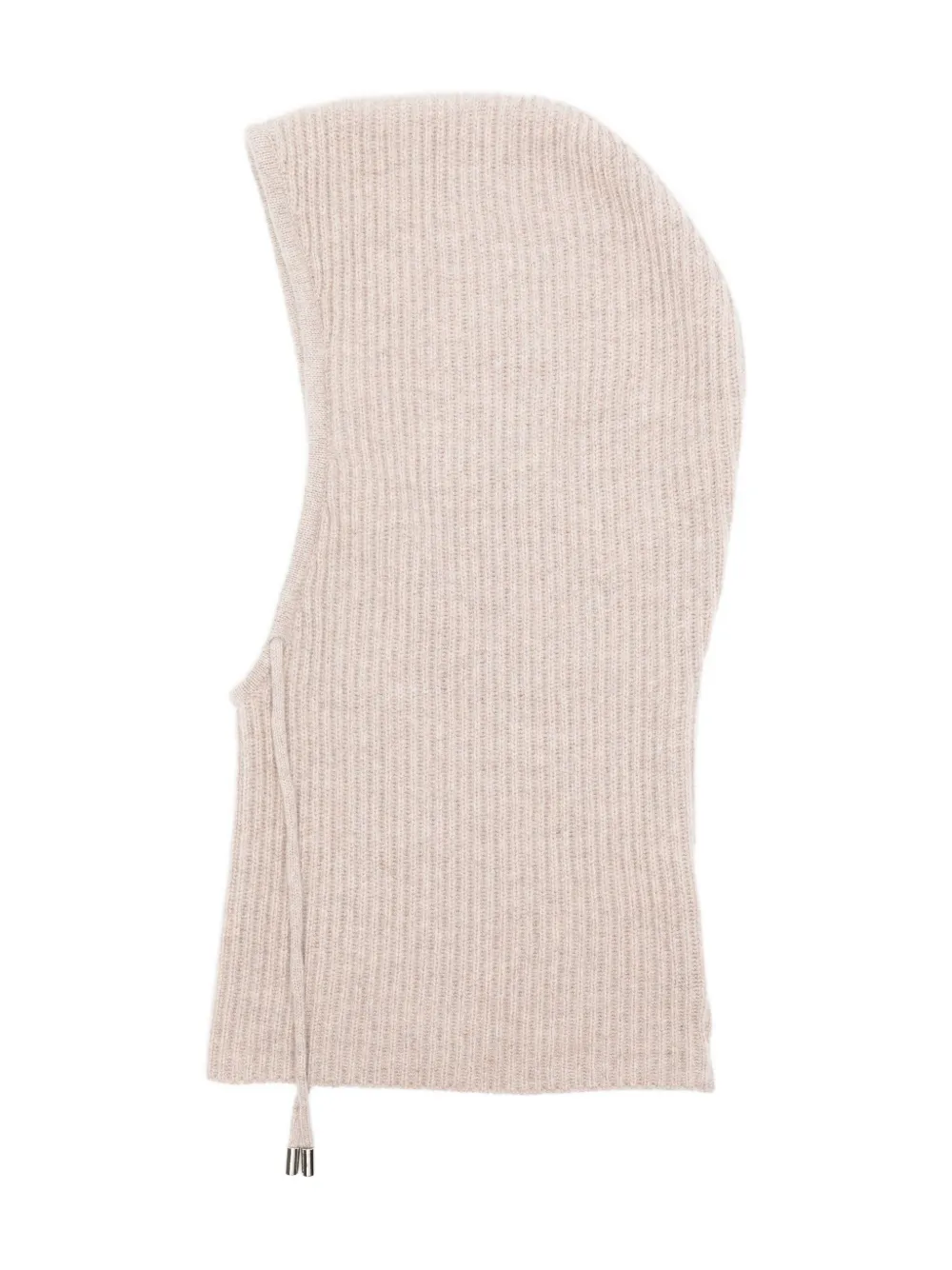 N.Peal ribbed cashmere balaclava | Neutrals | Image 1