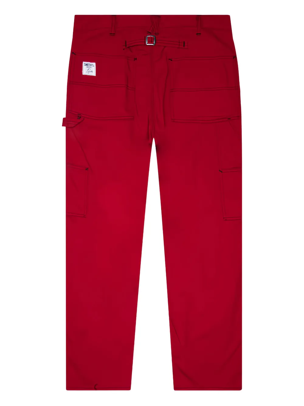 Needles x Smith's broek met geborduurde vlinder en gesp Rood